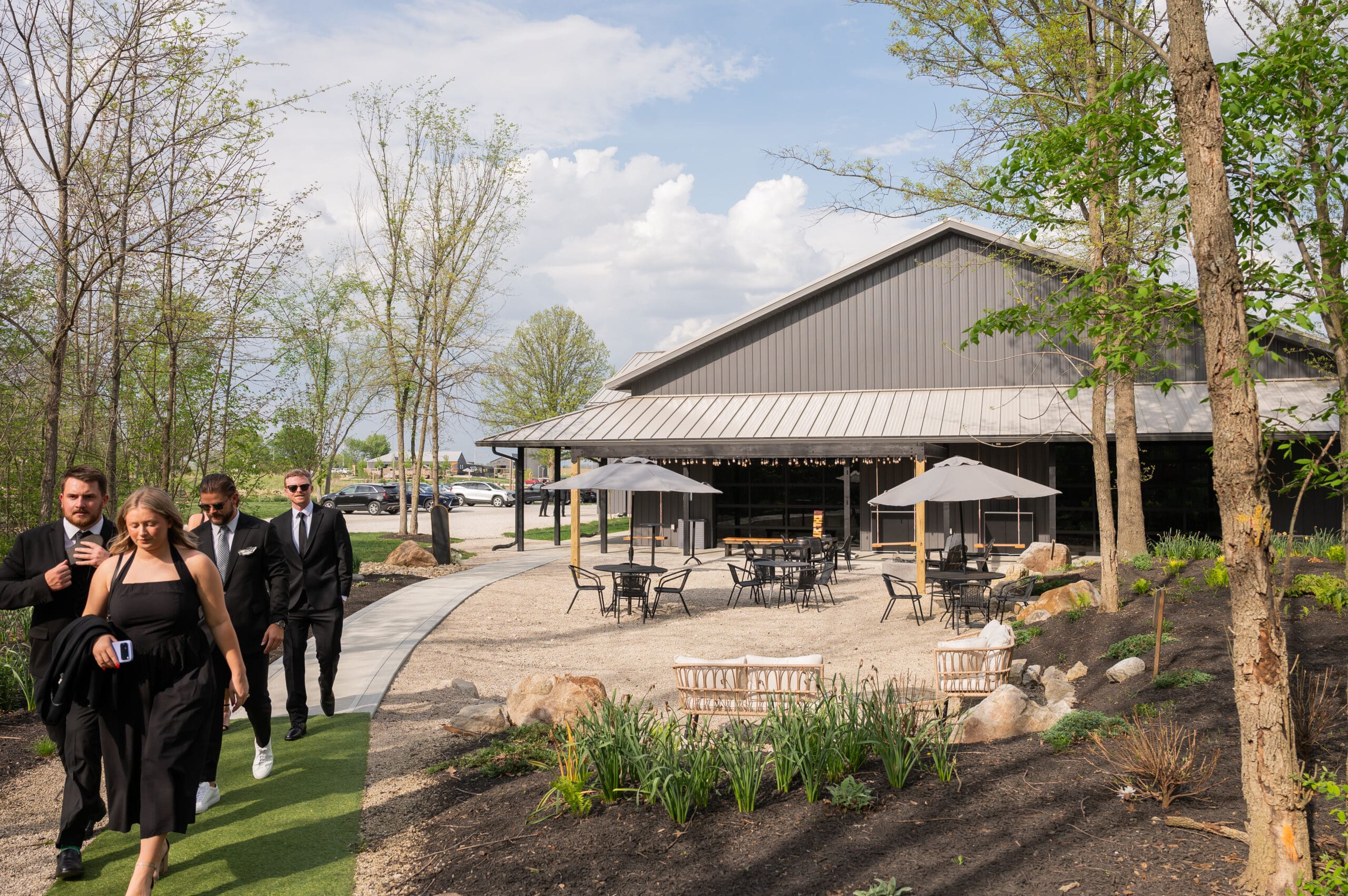 Outdoor area beside reception space of Retreat 21